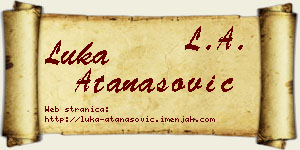 Luka Atanasović vizit kartica